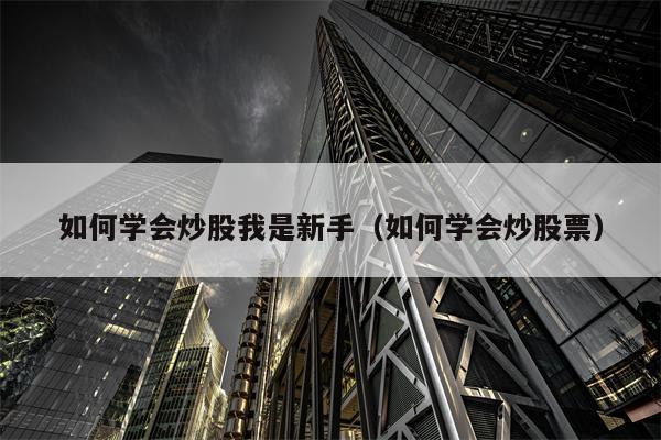 如何学会炒股我是新手（如何学会炒股票）