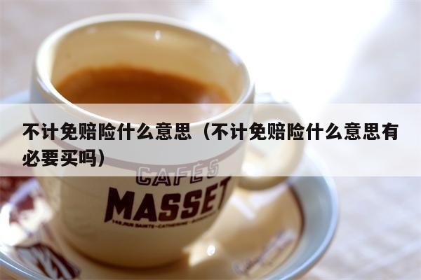 不计免赔险什么意思（不计免赔险什么意思有必要买吗）