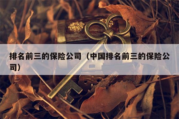 排名前三的保险公司（中国排名前三的保险公司）