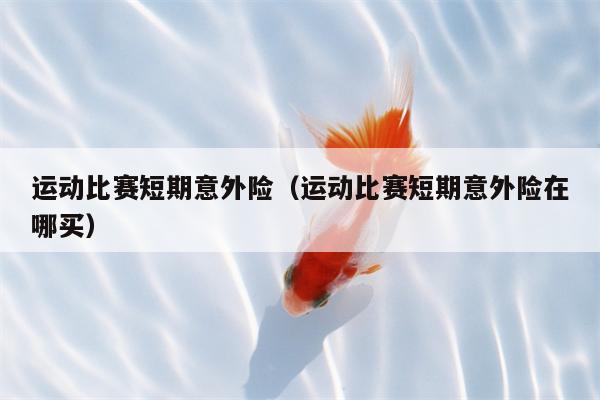 运动比赛短期意外险（运动比赛短期意外险在哪买）