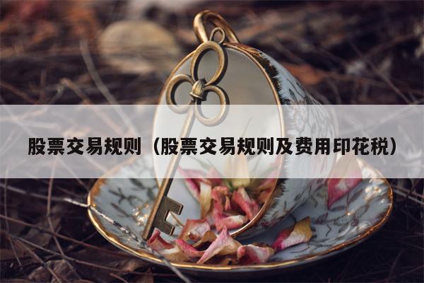 股票交易规则（股票交易规则及费用印花税）