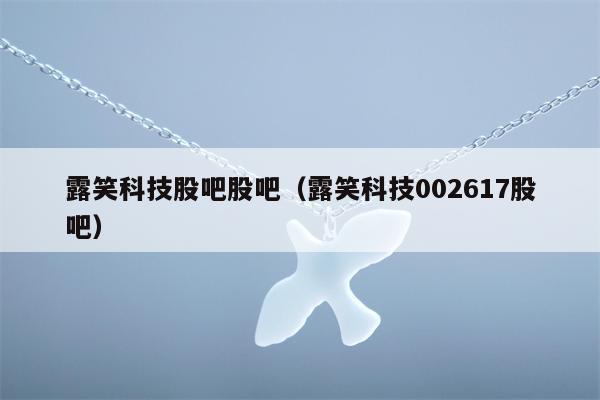 露笑科技股吧股吧（露笑科技002617股吧）