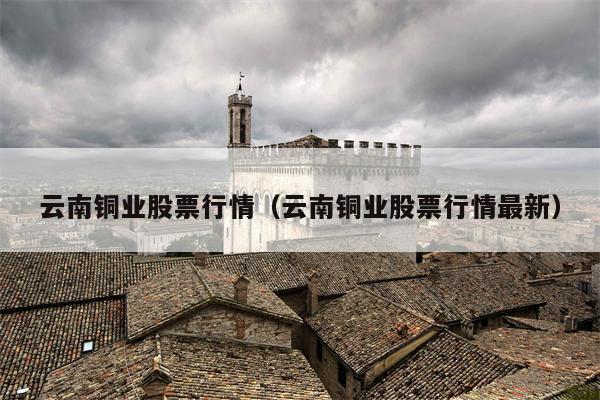 云南铜业股票行情（云南铜业股票行情最新）