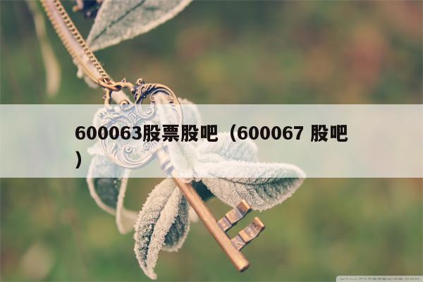 600063股票股吧（600067 股吧）