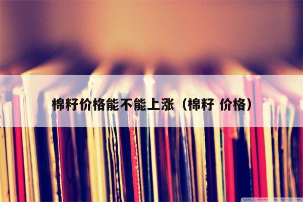棉籽价格能不能上涨（棉籽 价格）