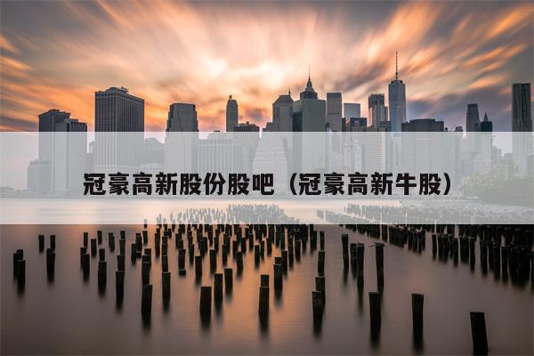 冠豪高新股份股吧（冠豪高新牛股）