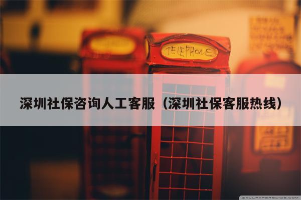 深圳社保咨询人工客服（深圳社保客服热线）