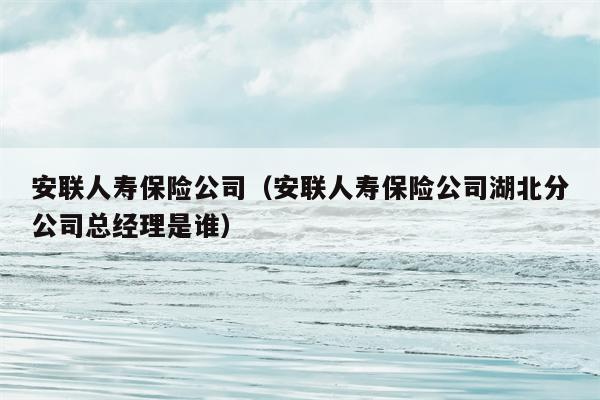 安联人寿保险公司（安联人寿保险公司湖北分公司总经理是谁）
