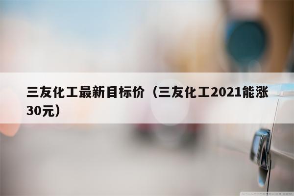 三友化工最新目标价（三友化工2021能涨30元）