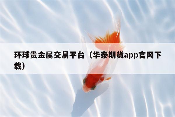 环球贵金属交易平台（华泰期货app官网下载）