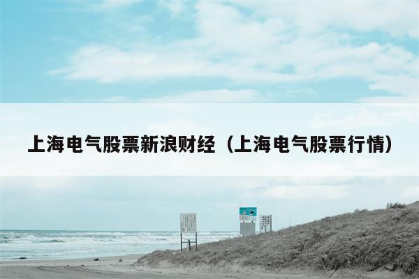 上海电气股票新浪财经（上海电气股票行情）