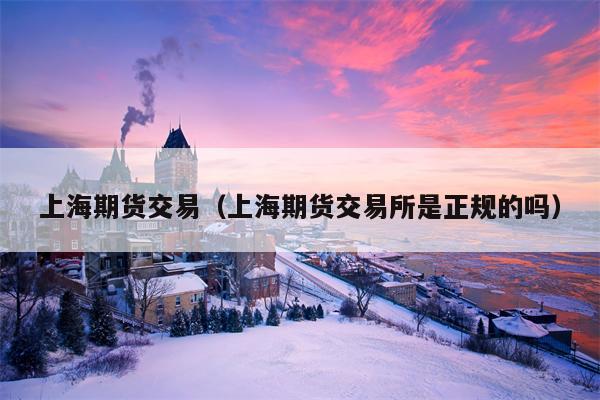 上海期货交易（上海期货交易所是正规的吗）