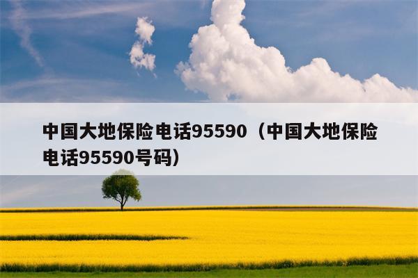 中国大地保险电话95590（中国大地保险电话95590号码）