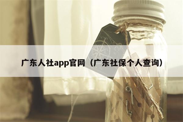 广东人社app官网（广东社保个人查询）