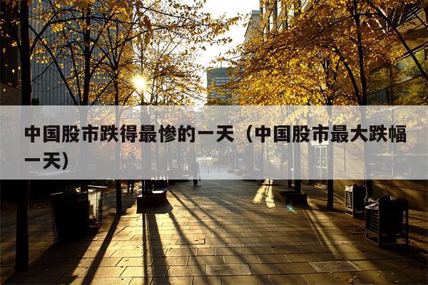 中国股市跌得最惨的一天（中国股市最大跌幅一天）