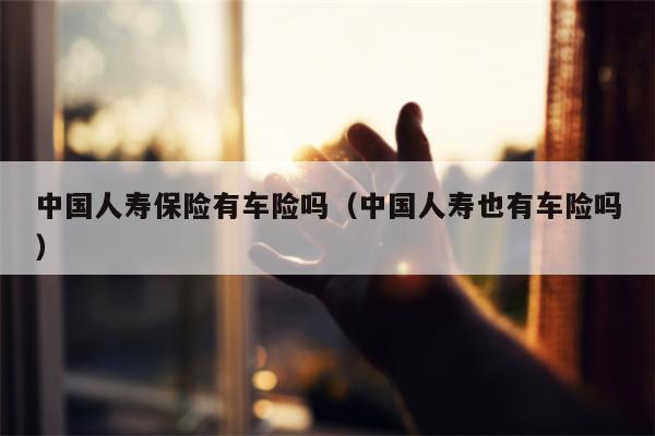 中国人寿保险有车险吗（中国人寿也有车险吗）