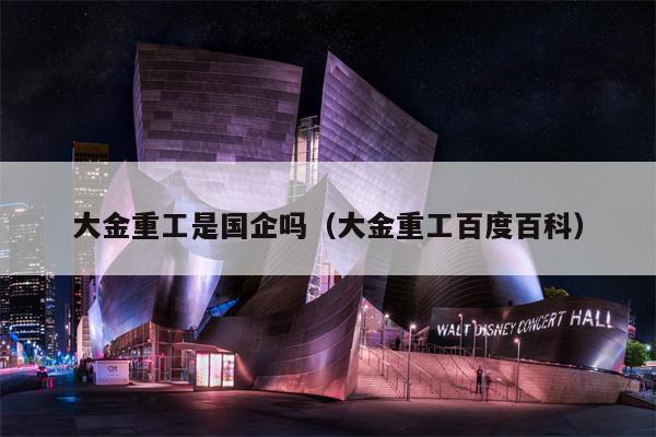 大金重工是国企吗（大金重工百度百科）