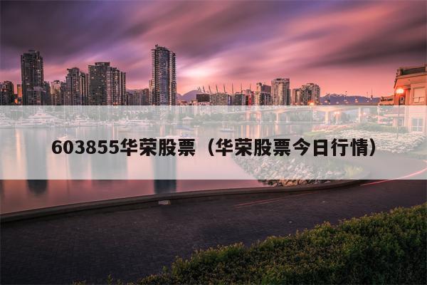 603855华荣股票（华荣股票今日行情）