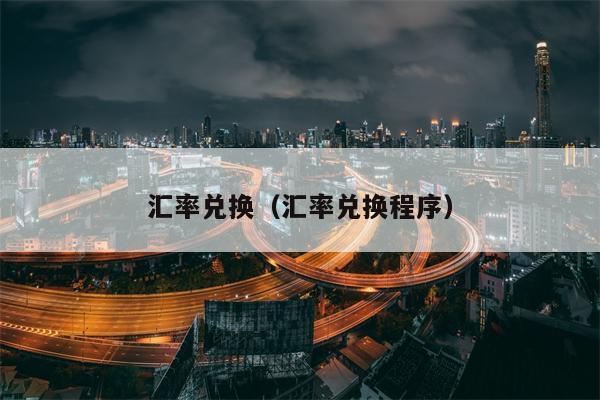 汇率兑换（汇率兑换程序）