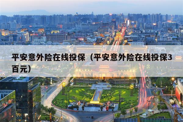 平安意外险在线投保（平安意外险在线投保3百元）