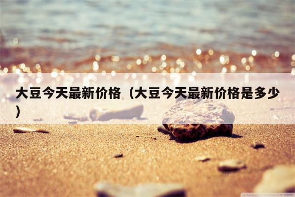 大豆今天最新价格（大豆今天最新价格是多少）