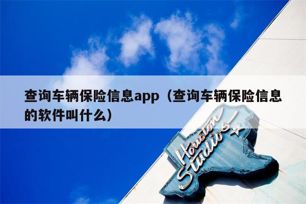 查询车辆保险信息app（查询车辆保险信息的软件叫什么）