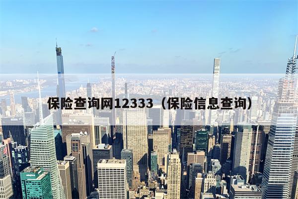保险查询网12333（保险信息查询）