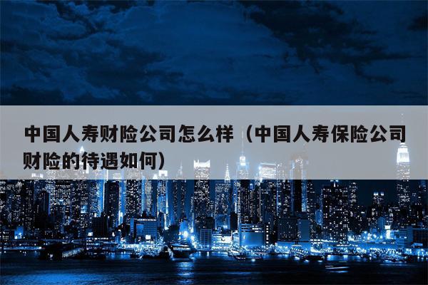 中国人寿财险公司怎么样（中国人寿保险公司财险的待遇如何）