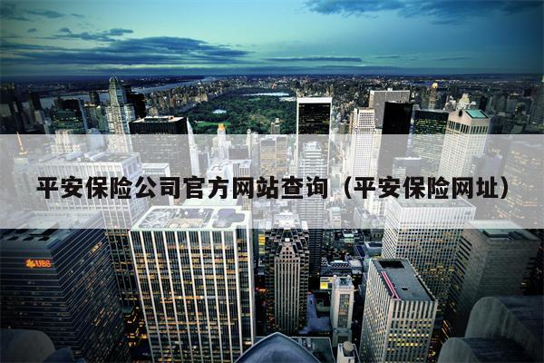平安保险公司官方网站查询（平安保险网址）
