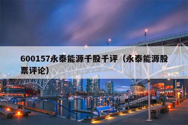 600157永泰能源千股千评（永泰能源股票评论）