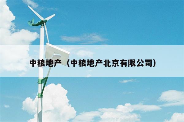 中粮地产（中粮地产北京有限公司）