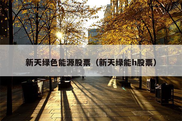 新天绿色能源股票（新天绿能h股票）