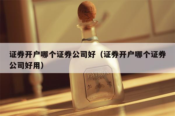 证券开户哪个证券公司好（证券开户哪个证券公司好用）