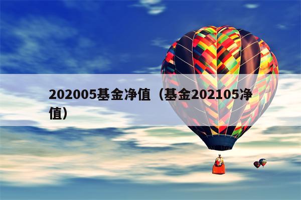 202005基金净值（基金202105净值）