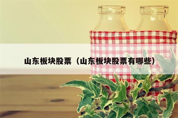 山东板块股票（山东板块股票有哪些）