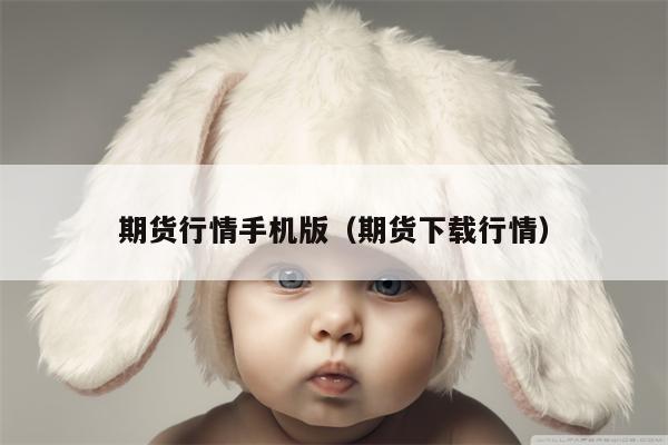 期货行情手机版（期货下载行情）