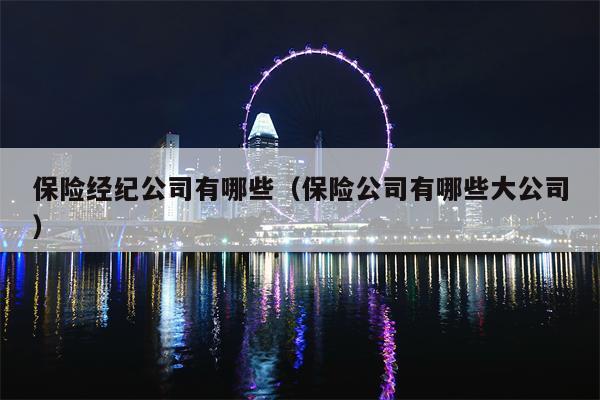 保险经纪公司有哪些（保险公司有哪些大公司）