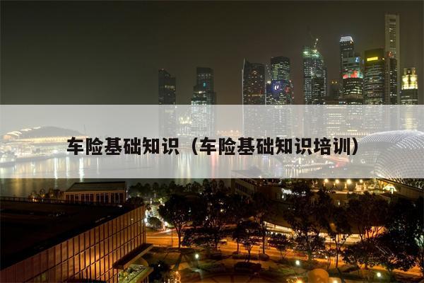 车险基础知识（车险基础知识培训）
