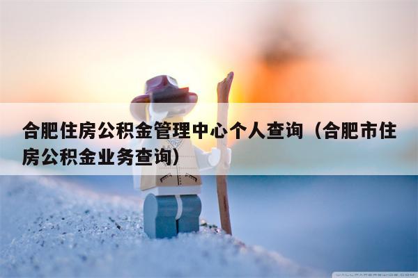 合肥住房公积金管理中心个人查询（合肥市住房公积金业务查询）