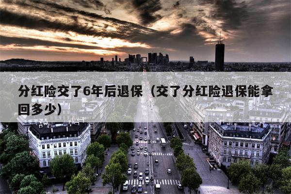 分红险交了6年后退保（交了分红险退保能拿回多少）