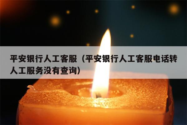 平安银行人工客服（平安银行人工客服电话转人工服务没有查询）