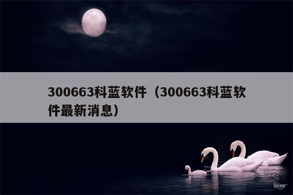 300663科蓝软件（300663科蓝软件最新消息）