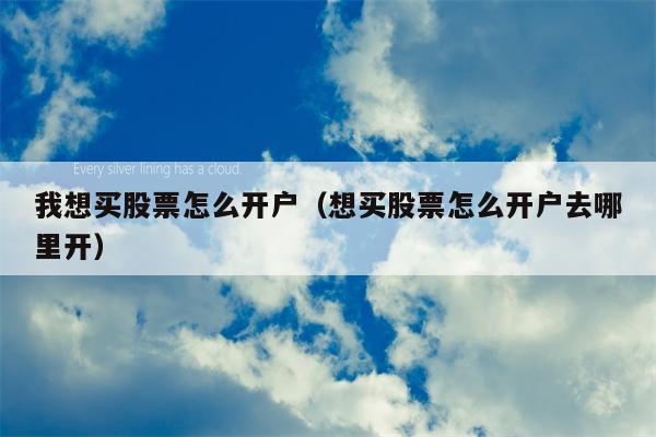 我想买股票怎么开户（想买股票怎么开户去哪里开）