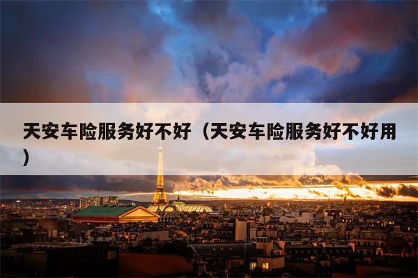 天安车险服务好不好（天安车险服务好不好用）