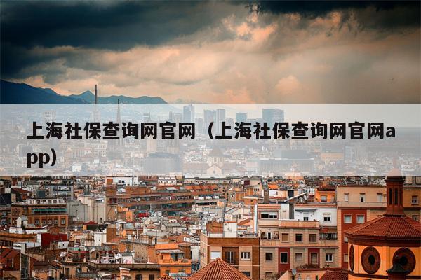 上海社保查询网官网（上海社保查询网官网app）