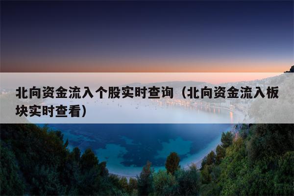 北向资金流入个股实时查询（北向资金流入板块实时查看）