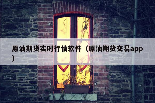 原油期货实时行情软件（原油期货交易app）