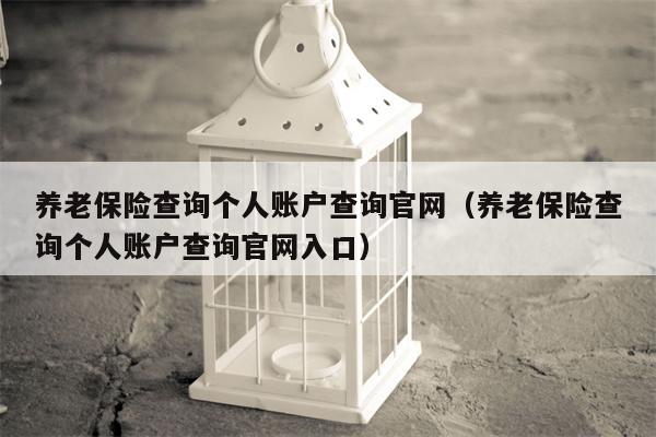 养老保险查询个人账户查询官网（养老保险查询个人账户查询官网入口）