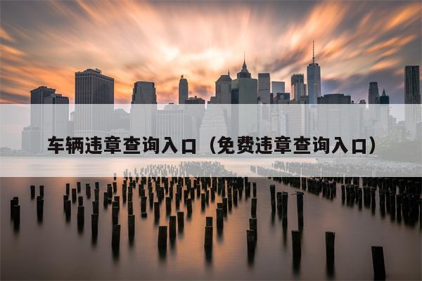 车辆违章查询入口（免费违章查询入口）