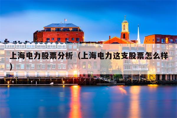 上海电力股票分析（上海电力这支股票怎么样）